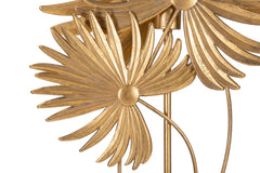 Lampe de table métal doré design feuilles