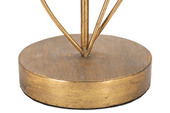 Lampe de table métal doré design feuilles