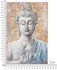 HANDMADE WALL PAINTING BUDDHA LIGHT -B- CM 80X3X120