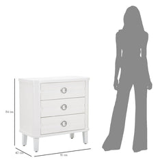 Commode 3 tiroirs finition Brillante
