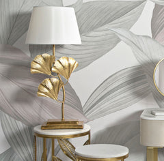Lampe de table Glamy Métal doré Abat-jour Tissu Blanc