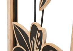 Panneau mural décoratif 3D Koman en métal et bois