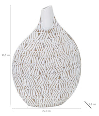 Vase décoratif Nairobi Polyresin Blanc et Beige