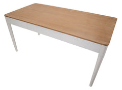 Table rectangulaire Matera Bois Blanc plateau Brun