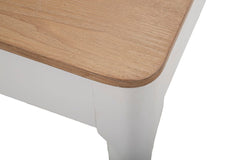 Table rectangulaire Matera Bois Blanc plateau Brun