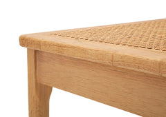 Chaise en bois Japon assise rotin tressé ensemble de 2 pcs