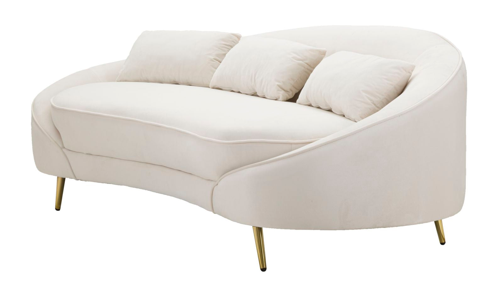 SOFA 3 SEATERS OSLO WITH CUSHIONS CREAM CM 185X84X68