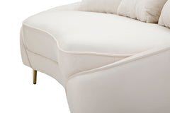 SOFA 3 SEATERS OSLO WITH CUSHIONS CREAM CM 185X84X68