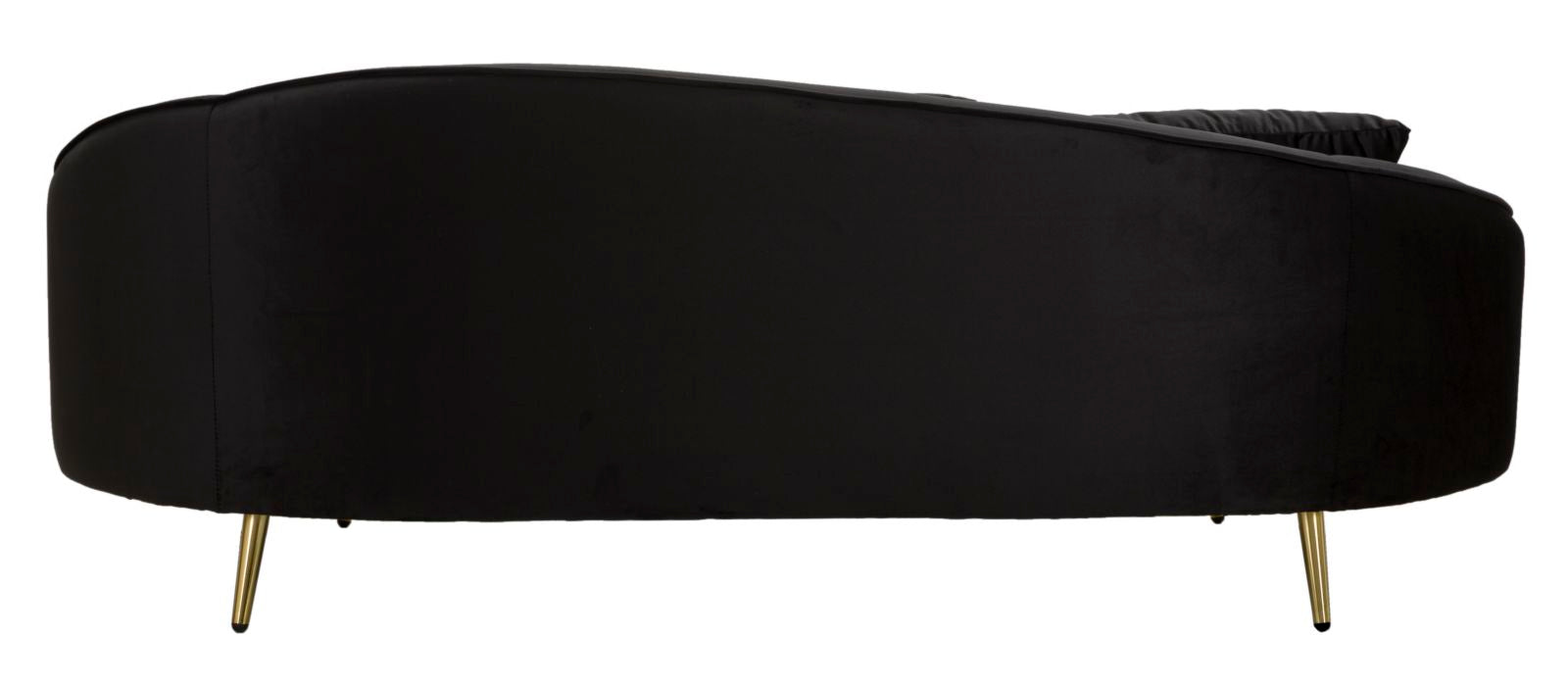 SOFA 3 SEATERS OSLO WITH CUSHIONS BLACK CM 185X84X68
