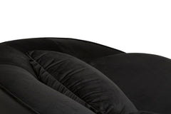 SOFA 3 SEATERS OSLO WITH CUSHIONS BLACK CM 185X84X68