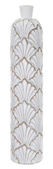 Vase Panama Polyrésine blanc décor coquillage