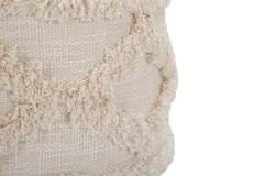 Tabouret rond Damasco Tissu rembourré pieds bois