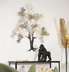 Panneau mural décoratif Albero en métal 3D arbre multicolore