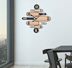 Horloge murale design géométrique