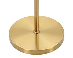 Lampadaire Glamy métal doré avec 2 points lumineux en verre blanc