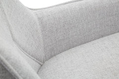 Tabouret de bar en tissu rembourré gris pieds métal noir (lot de 2)