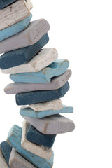 Sculpture suspendue Hippocampe en bois coloré