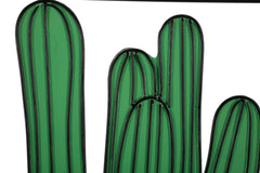 Panneau mural décoratif métal 3D paysage désertique cactus vert