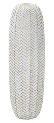 Vase en résine décoré feuilles