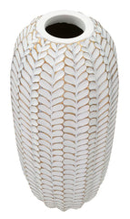 Vase décoratif en résine motifs feuilles