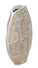Vase en résine décoré formes géométriques