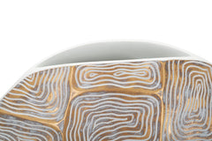 Vase en résine décoré formes géométriques