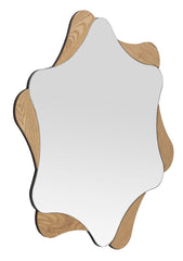 Miroir mural Étoile bois