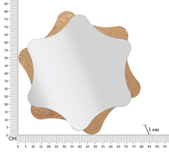 Miroir mural Étoile bois