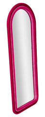 Miroir mural Cloe cadre en bois Velours Fuchsia