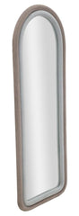 Miroir mural Cloe cadre en bois Tissu Velours Gris
