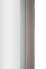 Miroir mural Cloe cadre en bois Tissu Velours Gris