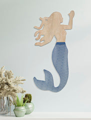 Panneau mural décoratif 3D Sirena Métal et Bois
