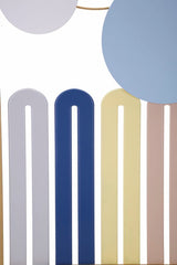 Panneau mural décoratif en métal coloré 3D
