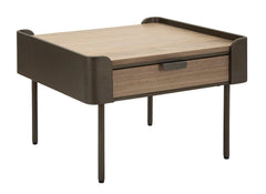 Table basse carrée Toronto avec 2 tiroirs pieds à assembler