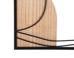 Panneau mural décoratif 3D David Métal et Bois naturel