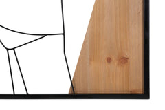 Panneau mural décoratif 3D métal et bois
