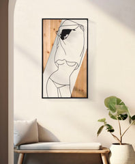 Panneau mural décoratif 3D métal et bois