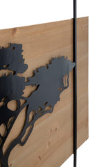 WALL PANEL  LAGOS IRON AND  WOOD SET 3 PCS CM 204X2X80 (72X2X80-60X2X80)