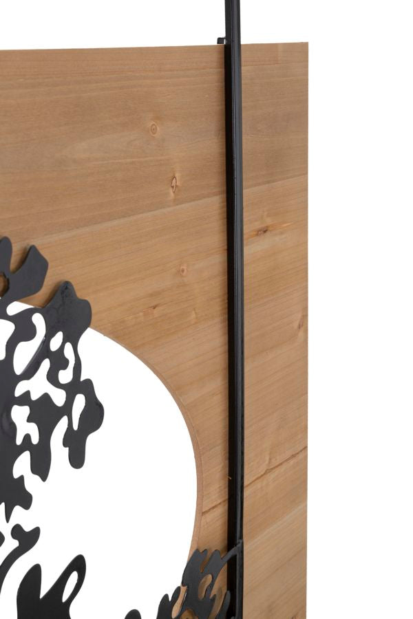 WALL PANEL TREE IRON AND WOOD SET 3 PCS CM 176X2X90 (63X2X90-50X2X90)