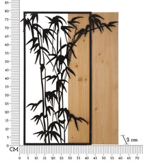 Panneau mural décoratif 3D en métal et bois Bambou