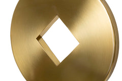 Lampe de table métal doré abat-jour tissu blanc bord doré