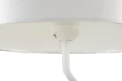 Lampe de table Danseuse métal et résine robe dorée abat-jour tissu blanc