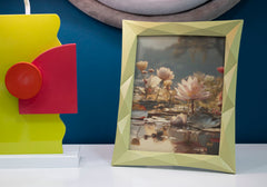 Cadre photo rectangulaire résine verte