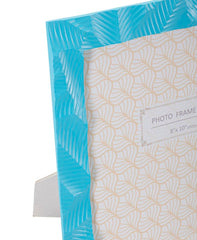 Cadre photo rectangulaire résine bleu clair
