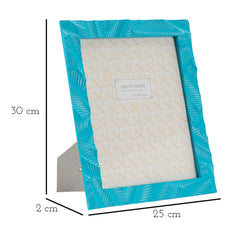 Cadre photo rectangulaire résine bleu clair