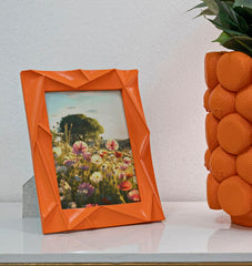 Cadre photo rectangulaire résine Orange