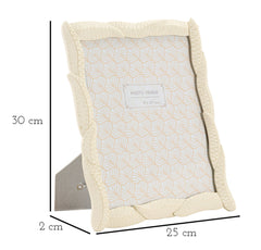 Cadre photo Serpent en résine couleur Crème