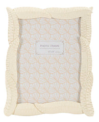 Cadre photo rectangulaire résine Serpent crème