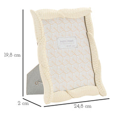 Cadre photo rectangulaire résine Serpent crème