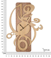Horloge murale design futuriste bois naturel